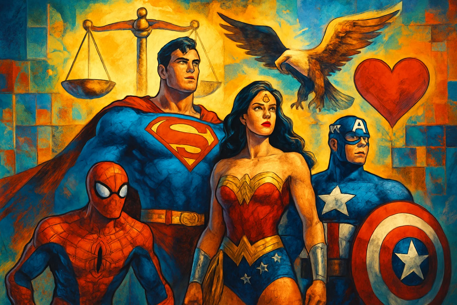 Justiça, liberdade e empatia: valores universais em capas coloridas